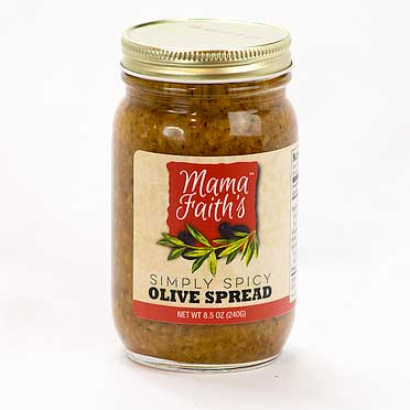 Jar of Mama Faith's Simply Spicy Olive Spread
